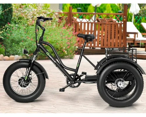 Трехколесный электрофэтбайк трицикл Grizzly M5